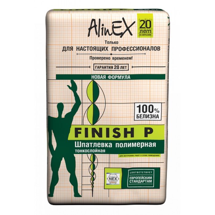 Шпатлевка AlinEX FINISH, 25 кг, полимерная /5668