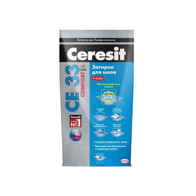 Затирка СЕ-33 Ceresit Comfort 5 кг Белый /1633