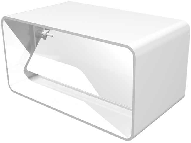 Соединитель плоских воздуховодов 55*110 с обратным клапаном /511СКПО пластик /5906/14160