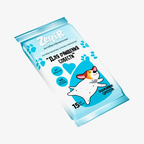 Салфетки влажные ZEFFIR 15шт