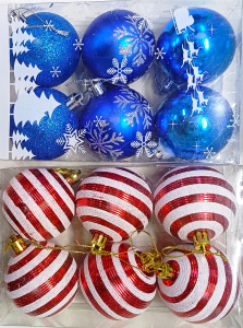 Елочные игрушки шарик с блеском