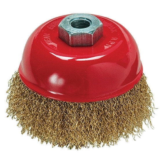 Щетка для УШМ чашка М14 MATRIX 125 мм латунированная /74606 