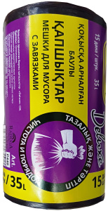Пакеты для мусора 35 л с завязками (рул 15 шт)/Р440