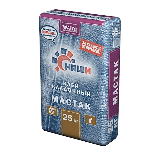 Клей НАШИ "Мастак",  25 кг (для тонкослойной кладки)/3644