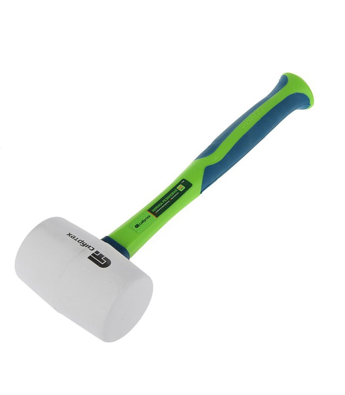 Киянка резиновая, 680 г, фиберглассовая рукоятка белая /СИБРТЕХ 11168