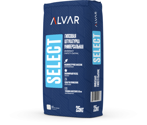 Штукатурка гипсовая ALVAR SELECT 25 кг/0914