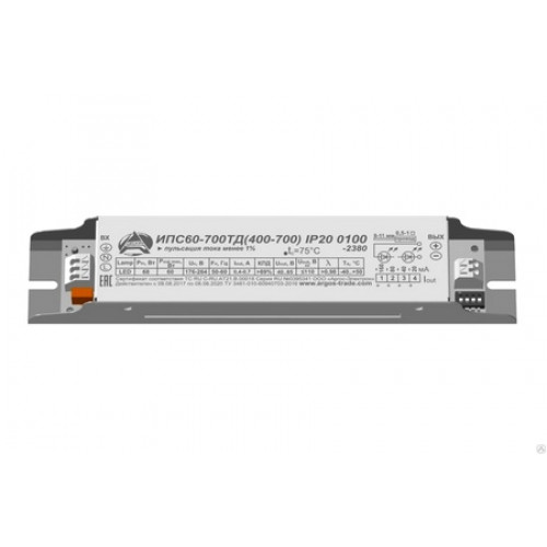 Драйвер ИПС60-700ТД (400-700) 0100 IP20 Аргос/258965