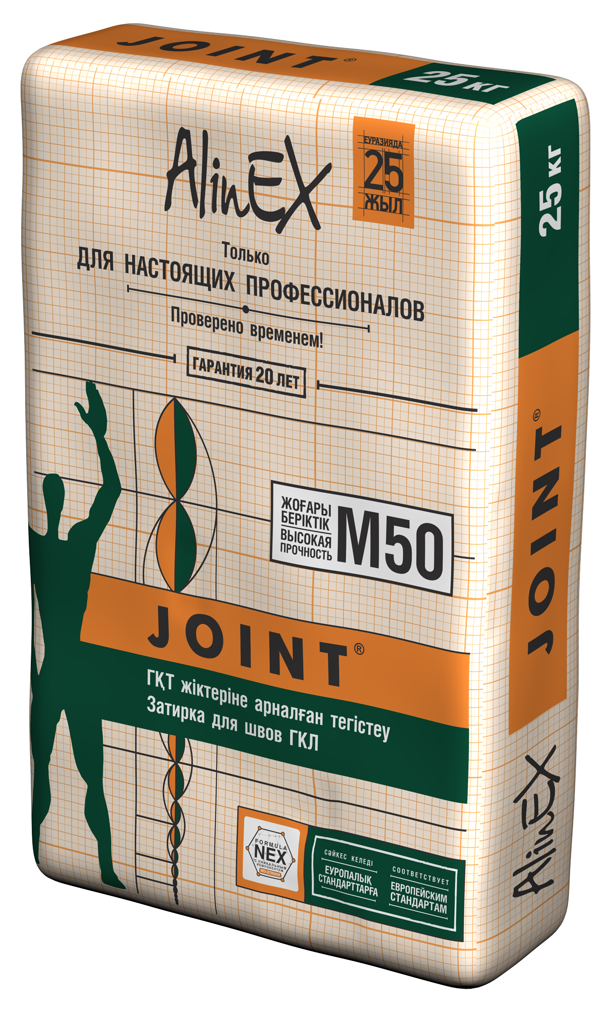 Затирка Alinex JOINT, 25 кг (для швов ГКЛ) /3553
