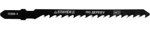 Полотна для эл/лобзика STAYER PROFI T244D, HCS, Т-хвост, шаг 4мм, 75мм, 2шт /15986-4