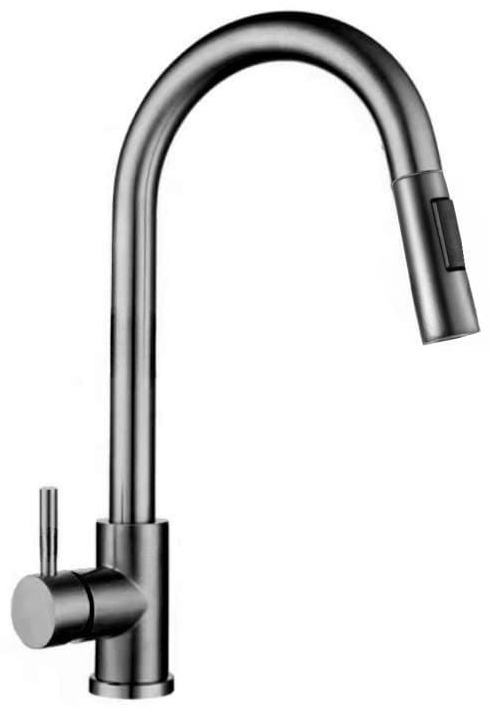 Смеситель GROSS AQUA для кухни с выдвижным изливом 3140609SS Neosteel/Ц0791615