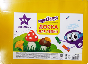 Доска для лепки А4 280*200 мм желтая ЮНЛАНДИЯ 270557
