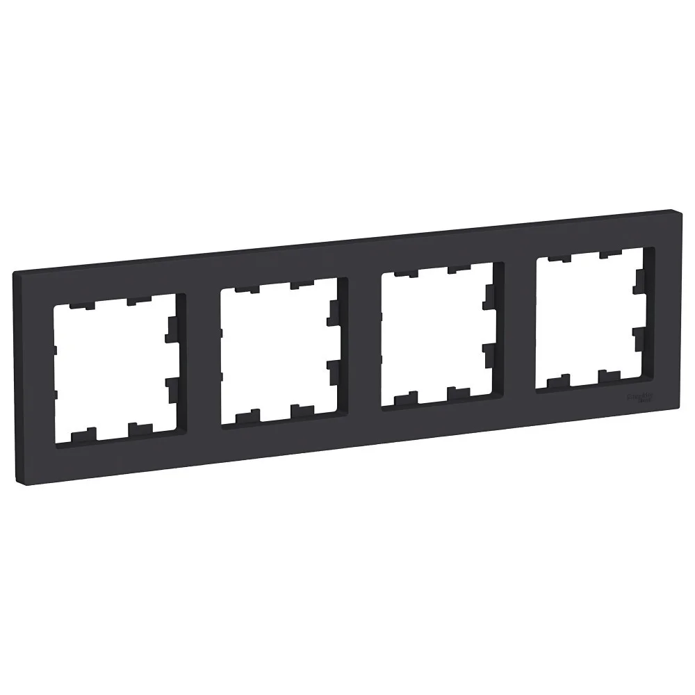 Рамка 4-п, универсальная Atlas Design КАРБОН ATN001004