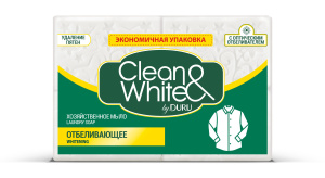 Мыло хозяйственное DURU Clean White отбеливающее 4*120гр/1929