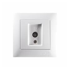 Розетка ЗАРЯ Грация ТВ  СП с/з белая ВГ-14 /1845