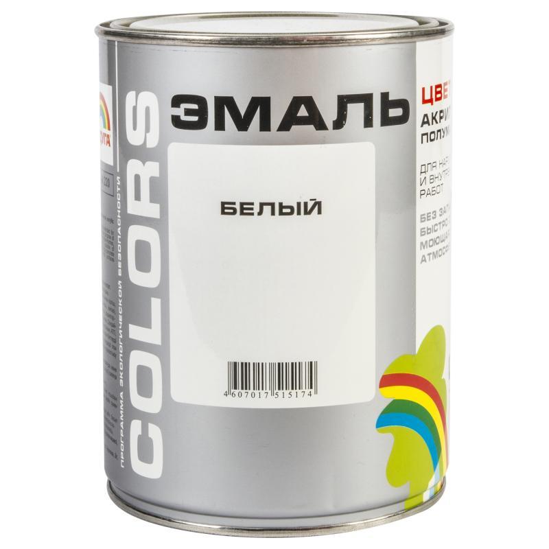 Эмаль Colors РАДУГА-220 акриловая цвет белый 0,9 л /11693