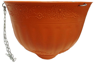 Кашпо Венеция 10 л подвес. (диам.330мм) (коричн)/М3169