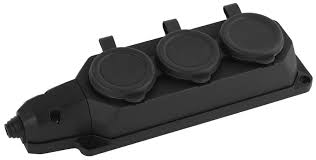 Колодка каучук UNIVersal 3-м однофазная с заглушками с/з 602230 /342499