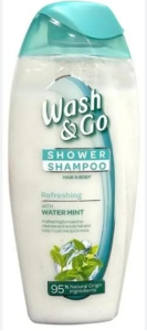 Wash&Go шампунь и гель для душа ОСВЕЖАЮЩИЙ с водной мятой, 250мл