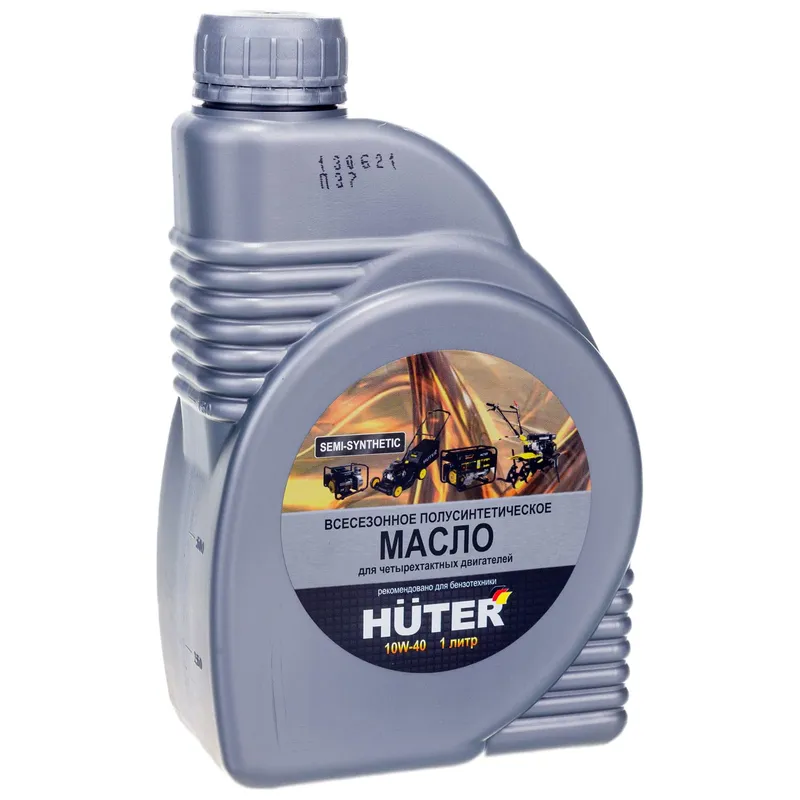 Масло моторное 10W-40 полусинтетическое для 4-хтактных двиг. для техники Huter, 1л/1/1