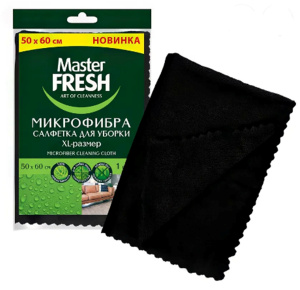 Master fresh микрофибра универсальная 30*30 см 1 шт черная
