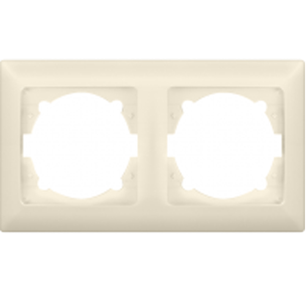 Рамка ANURA 2-ная горизонтальная кремовая /АЕ01250