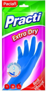 Paclan Practi перчатки Extra Dry синие S