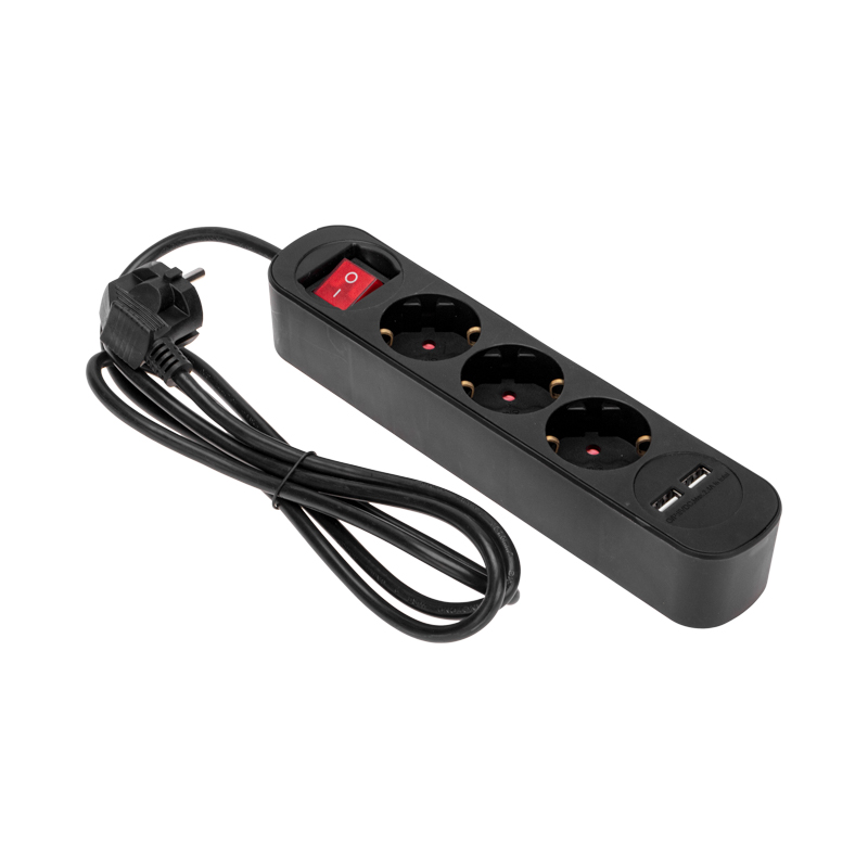 Удлинитель TEKLED 5 роз. с/з/выкл 1,5м 3GI,5 USB-A+USB-C-20W ECOLINE/400-03716