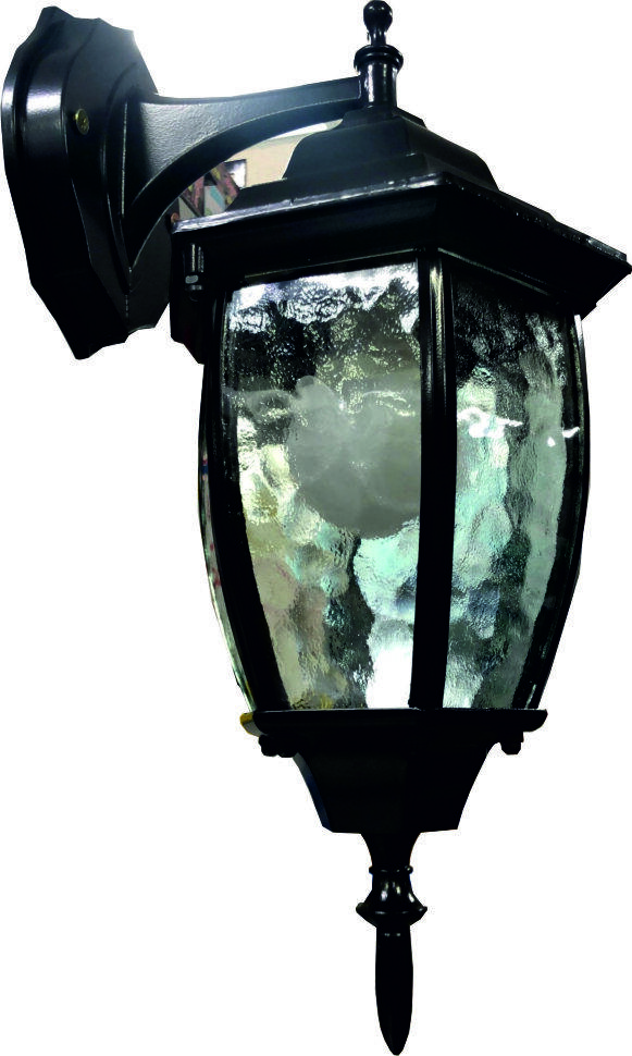 Светильник садовый ЗАРЯ большой черный рифленый LR-7708