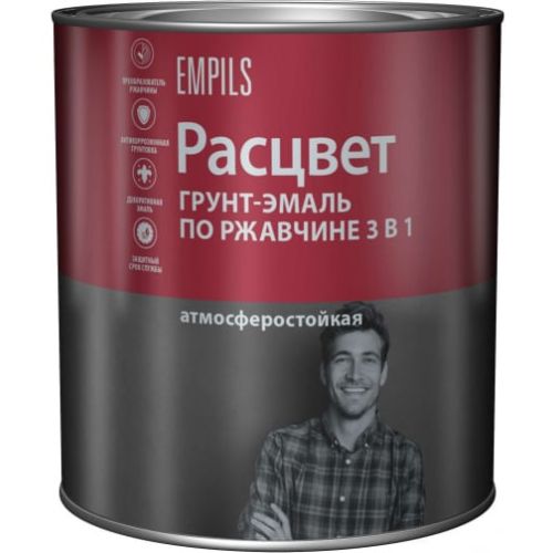 Грунт-эмаль по ржавчине 3в1 РАСЦВЕТ 2,7 кг серая (5229)/13721
