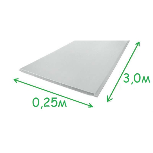 Панель ПВХ STELLA 0,25*3,0 м белая глянцевая /П485