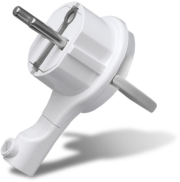 Вилка-невидимка 16А 250В с/заземл. UNIVersal бел. 5566874