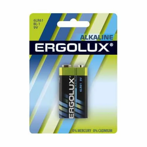 Батарейка Ergolux Alkaline BL-1 LR61 9B 1 шт /5686/0032
