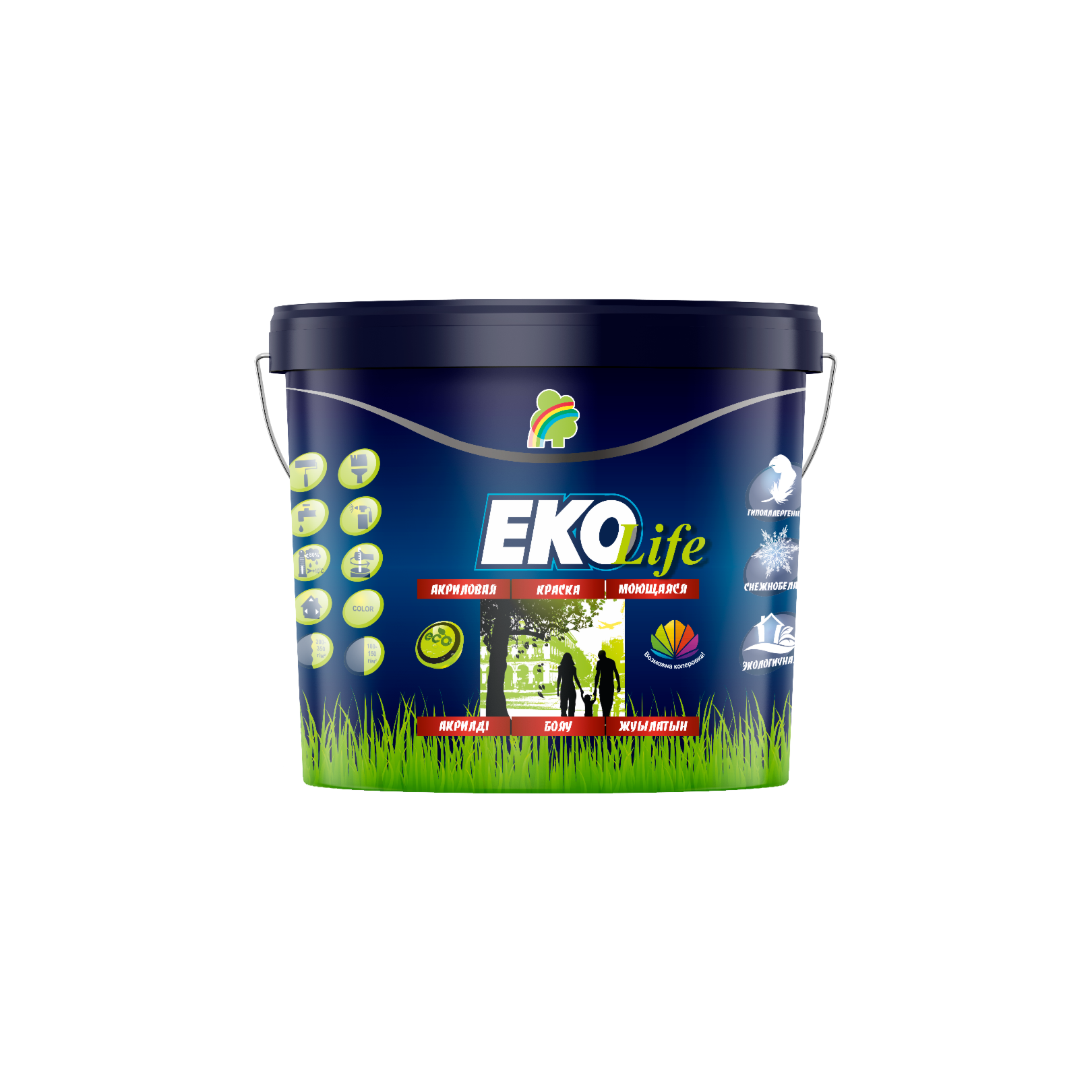 Краска EKO Life моющаяся гипоаллергенная акриловая 7 кг /9539