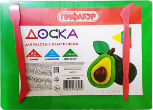 Доска для лепки компактная с 2 стеками А5 205*150 мм зеленая ПИФАГОР 270559