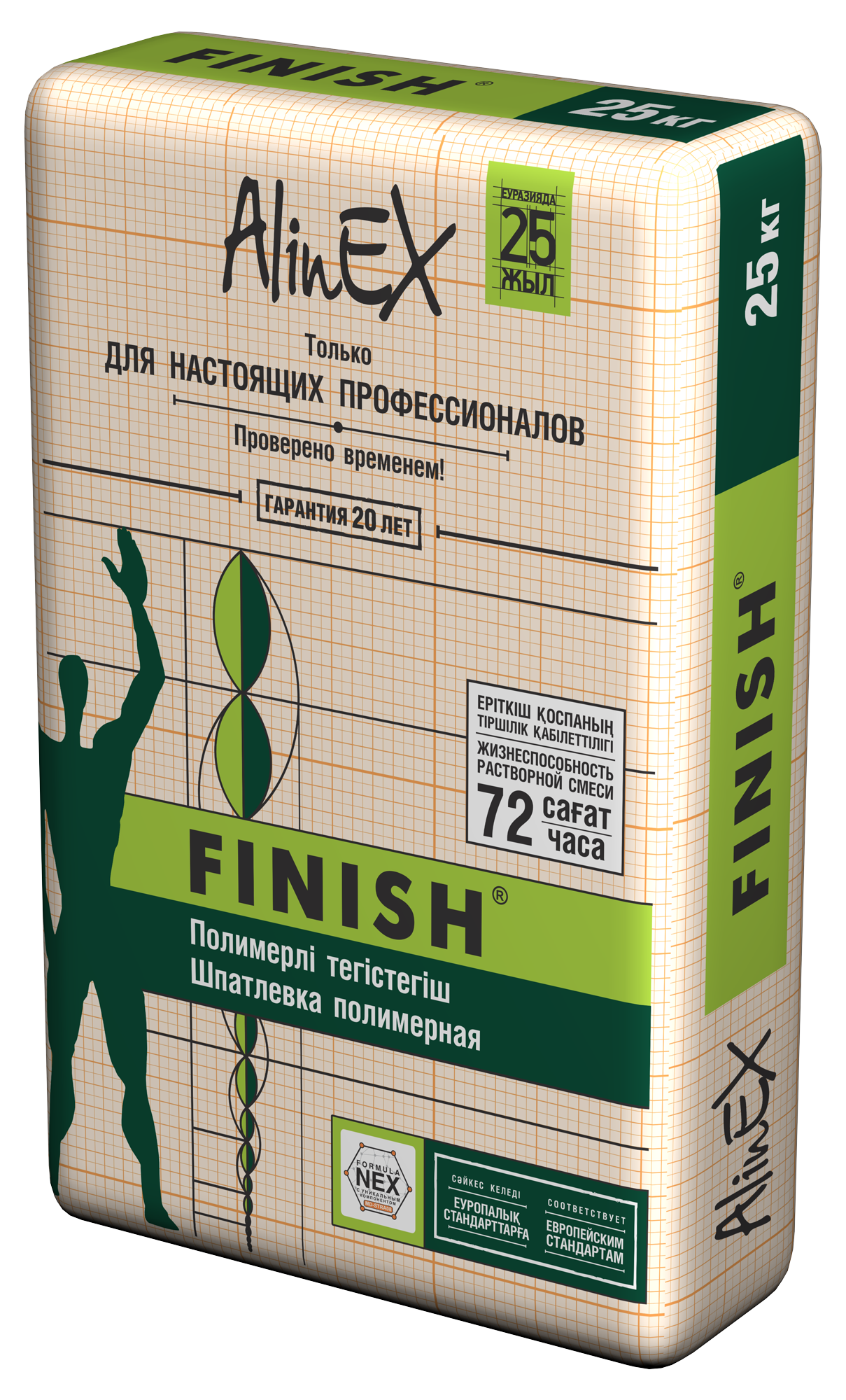 Шпатлевка AlinEX FINISH, 25 кг, полимерная /5668