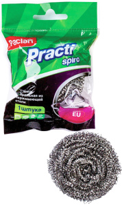Мочалка Paclan Practi металлическая SPIRO, 1шт