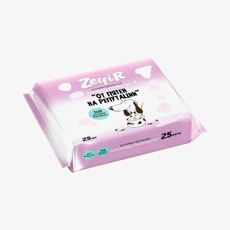 Салфетки влажные ZEFFIR 25шт