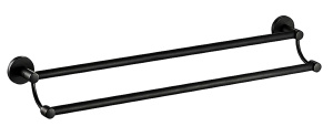 Держатель НВ8709 двойной для полотенца 560 мм Black HAIBA