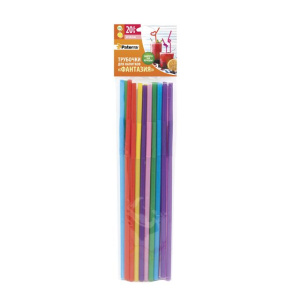 Трубочки Фантазия с длинным изгибом, PATERRA 20шт/401-769