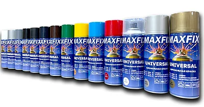 Аэрозольная краска MAXFIX 39 черная 400мл/23317