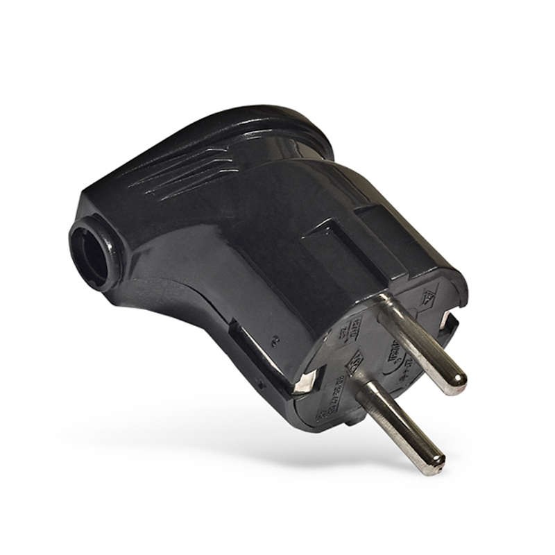 Вилка UNIVersal А1010 с заземл.прям.черн 16А/100853