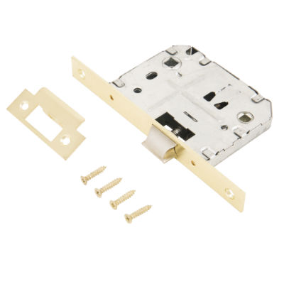 Защелка АЛЛЮР АРТ L7050S PB планка с фиксатором золото /11225