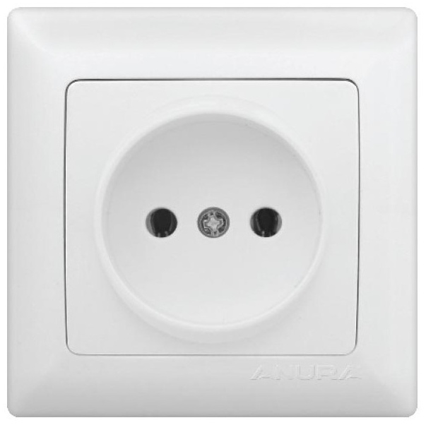 Розетка ANURA 1м СП с/з белая /АЕ01107U