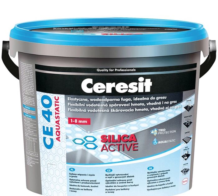 Затирка СЕ-40 Ceresit Aguastatic SilicaActive 2 кг белый/1380