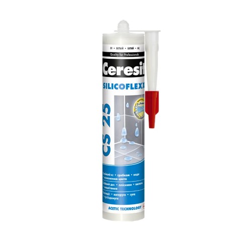 Затирка силиконовая Ceresit CS-25 MicroProtect  280 мл, сербристо-серый/5251