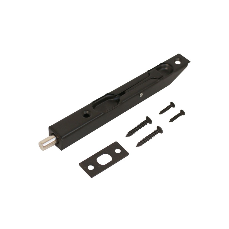 Шпингалет врезной торцевой АЛЛЮР 01-140 BL черный /15772