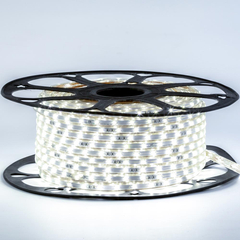 Лента LED 5050/60 220V WARM WHITE 6.5W/M IP65 TEKLED 50м 582-03250