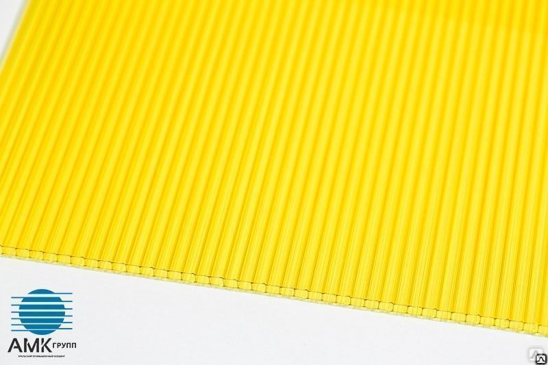Лист поликарбоната 2100*6000*4мм Sellex Inside Standart желтый 