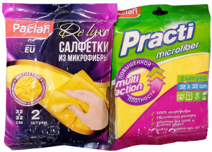 Салфетка Paclan Practi из микрофибры 32*32 см, 2шт