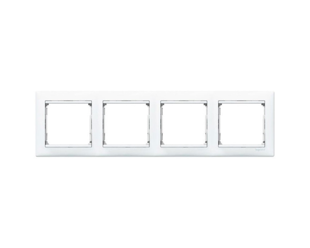 Рамка VALENA 4м белая Leg 774454